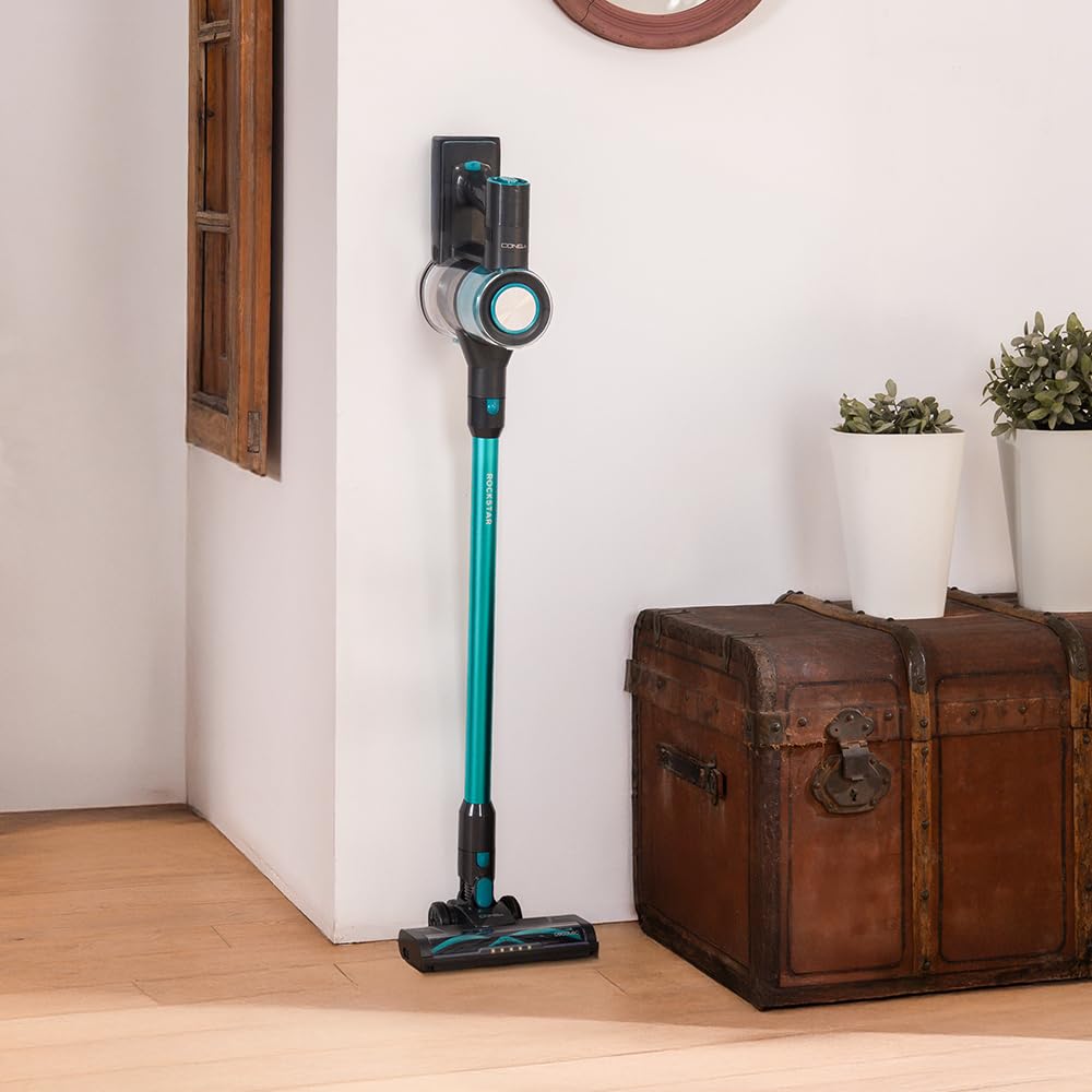 Cecotec Kabelloser Staubsauger Besen Conga Rockstar P50 X-Treme. 80AW, 20000Pa, BDLC Motor mit 265W, 50 Minuten Laufzeit im Eco-Modus, Mixbürste mit HairOut, Antiverwicklungen, 1200ml Behälter