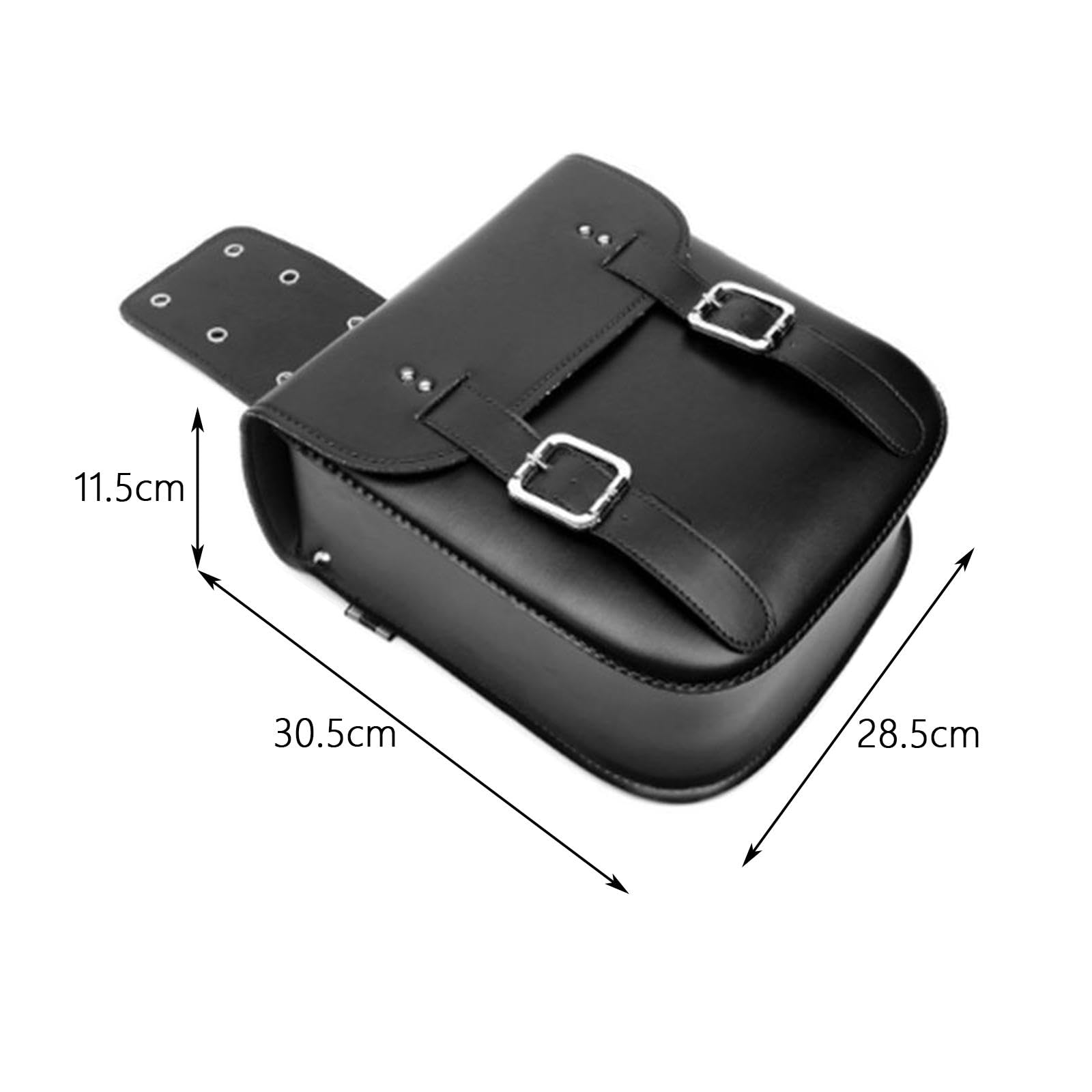 Borse da sella per moto, borse laterali per attrezzi Borse laterali universali in pelle PU di grande capacità Borsa da viaggio per moto Accesso rapido, Nero