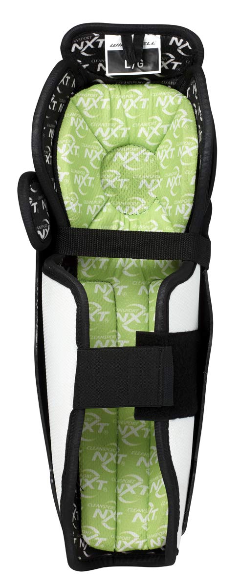 Winnwell AMP700 - Espinilleras de Hockey con tecnología CleanSport NXT para Control de olores