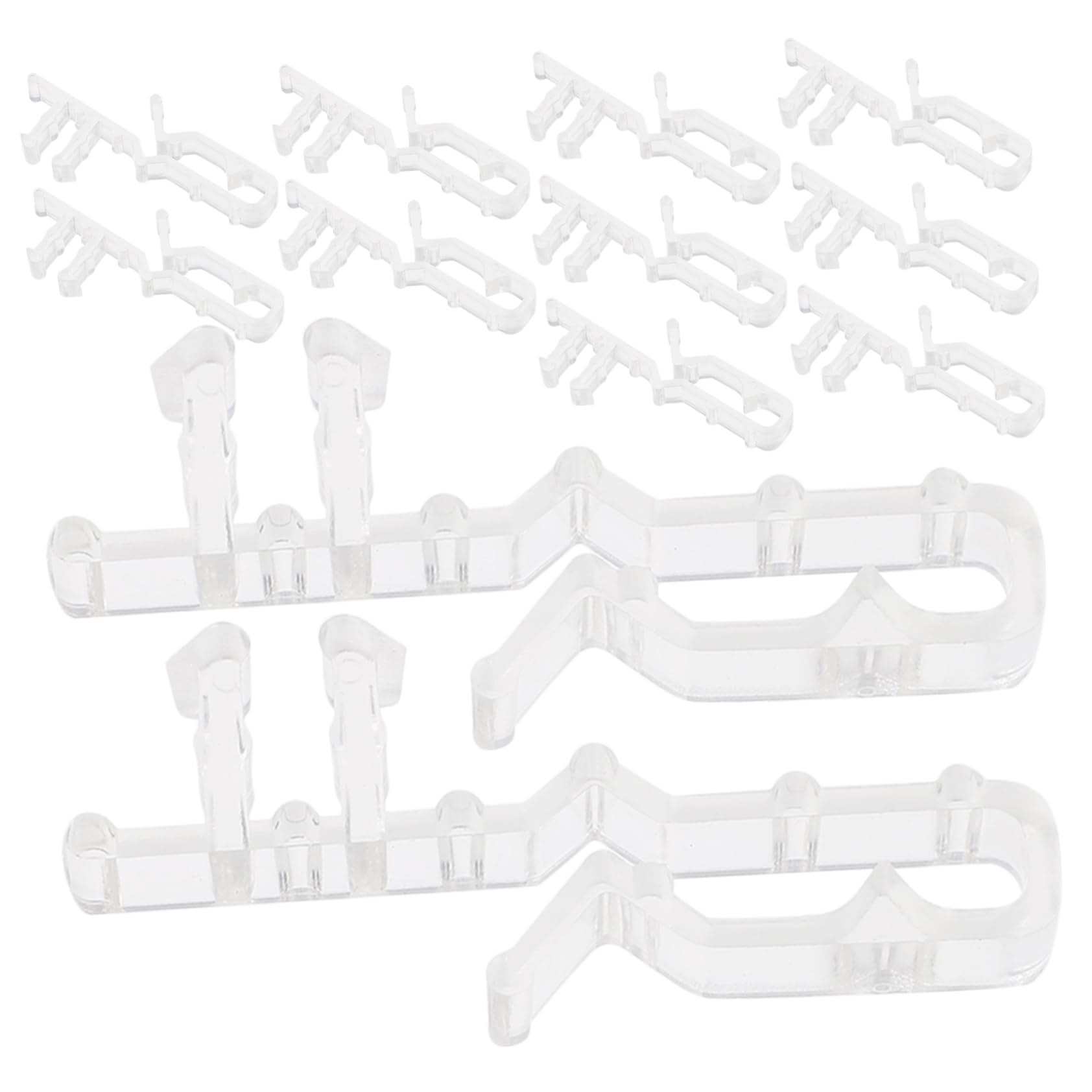 HOOTNEE 24pcs Clear Valance Clips for Blinds Curtain Holders Window Blind Accessories for Seamless Valance Installation and Stable Support