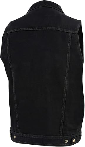 Miniatura 6 de Chaleco vaquero para hombre, estilo motorista, modelo Edge