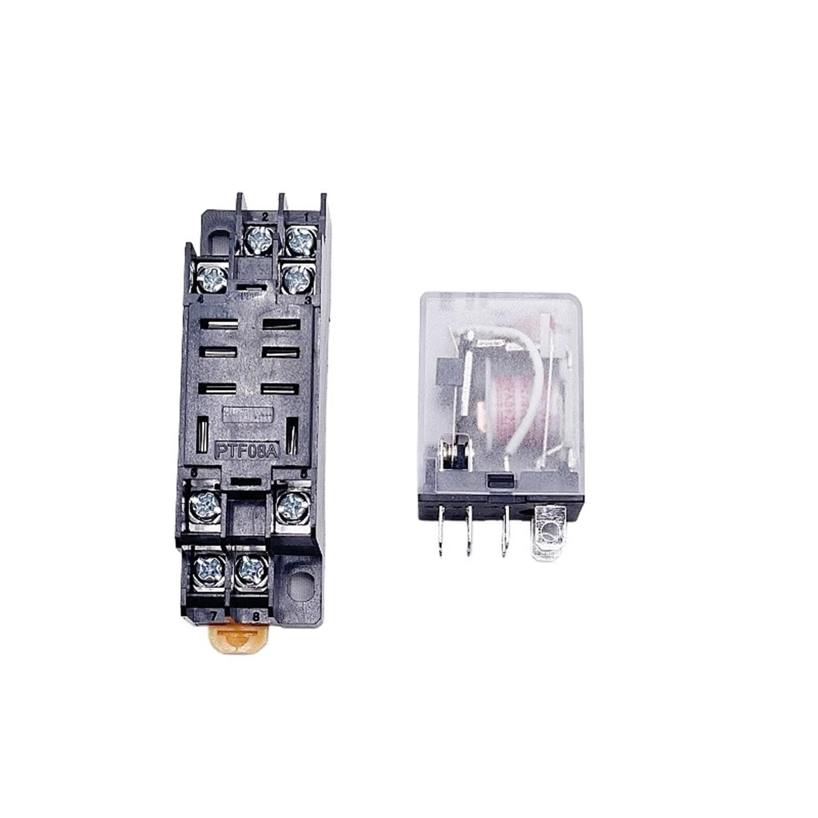Bobina de relé de alta potencia JQX-13F HH62P Interruptor de relé electromagnético mini DPDT general con base de zócalo CA 110 V 220 V CC 12 V 24 V 5 A(AC 24V)