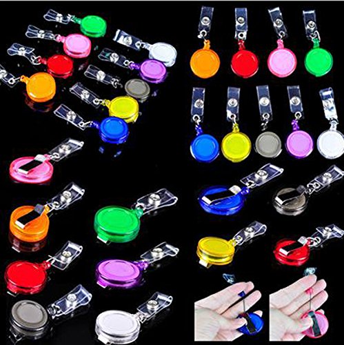 Duoduo888 50 Pcs Per Pack New ID Badge Holder Reel Retractable Key Clip Wholesale Price 9 Colors