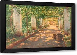 ArtDirect Pergola À Cocumella, Sorrente (1922) Custom Framed Art Print Giclee Print or Canvas Options with Various Sizes and Customization by Henry Brokman