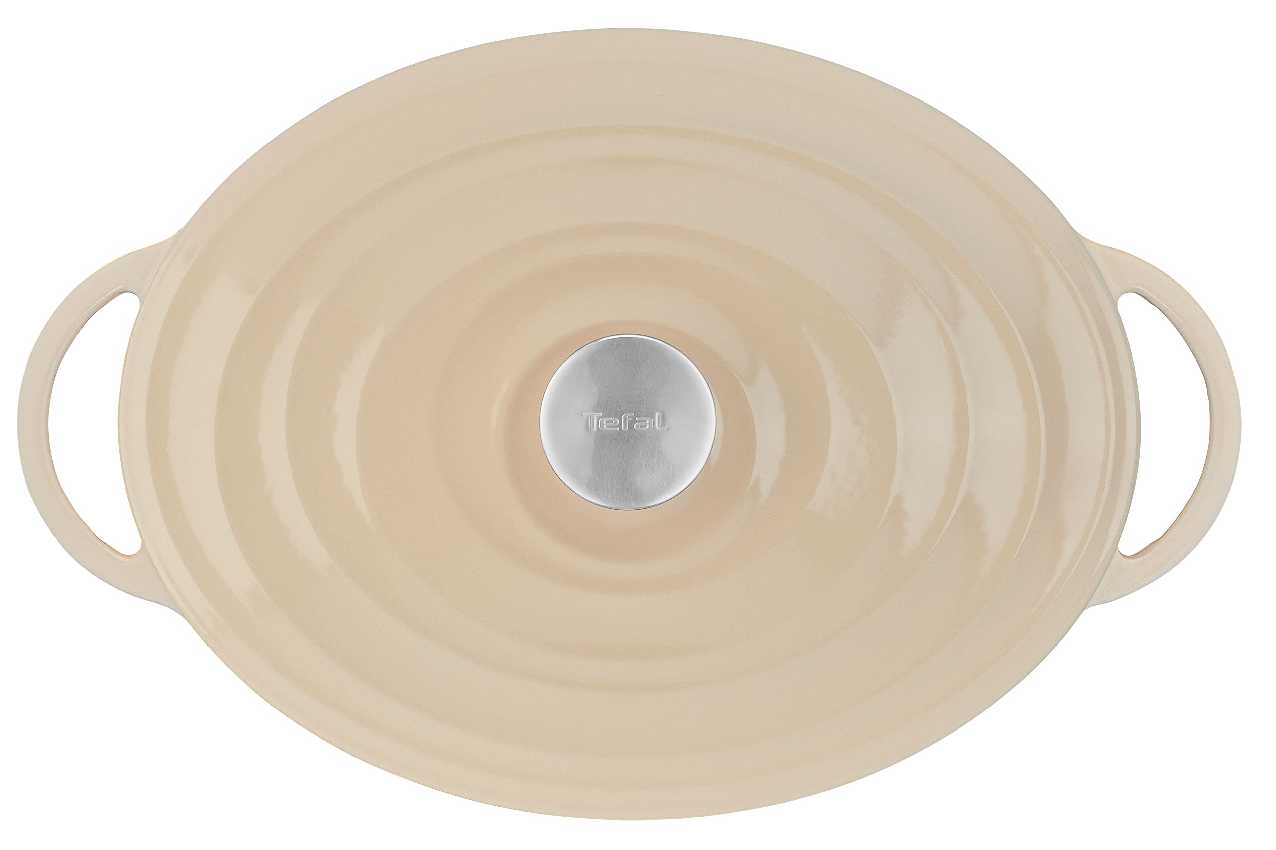 Cocotte En Fonte Tefal Lov Ovale 34x26cm - Compatible Induction, Four 250°C - Écodesign - Terracotta