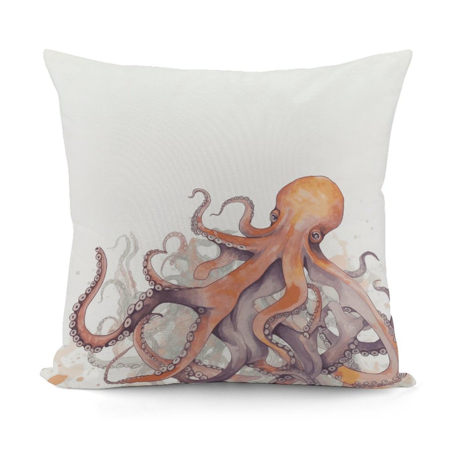 VstaDank Octopus Tentacles Throw Pillow Covers Fade-Resistant Plush Pillow Case Cozy Square Cushion Case Removable Pillowcase Exquisite Pillow Shams Soft Pillow Protector 18"x18"