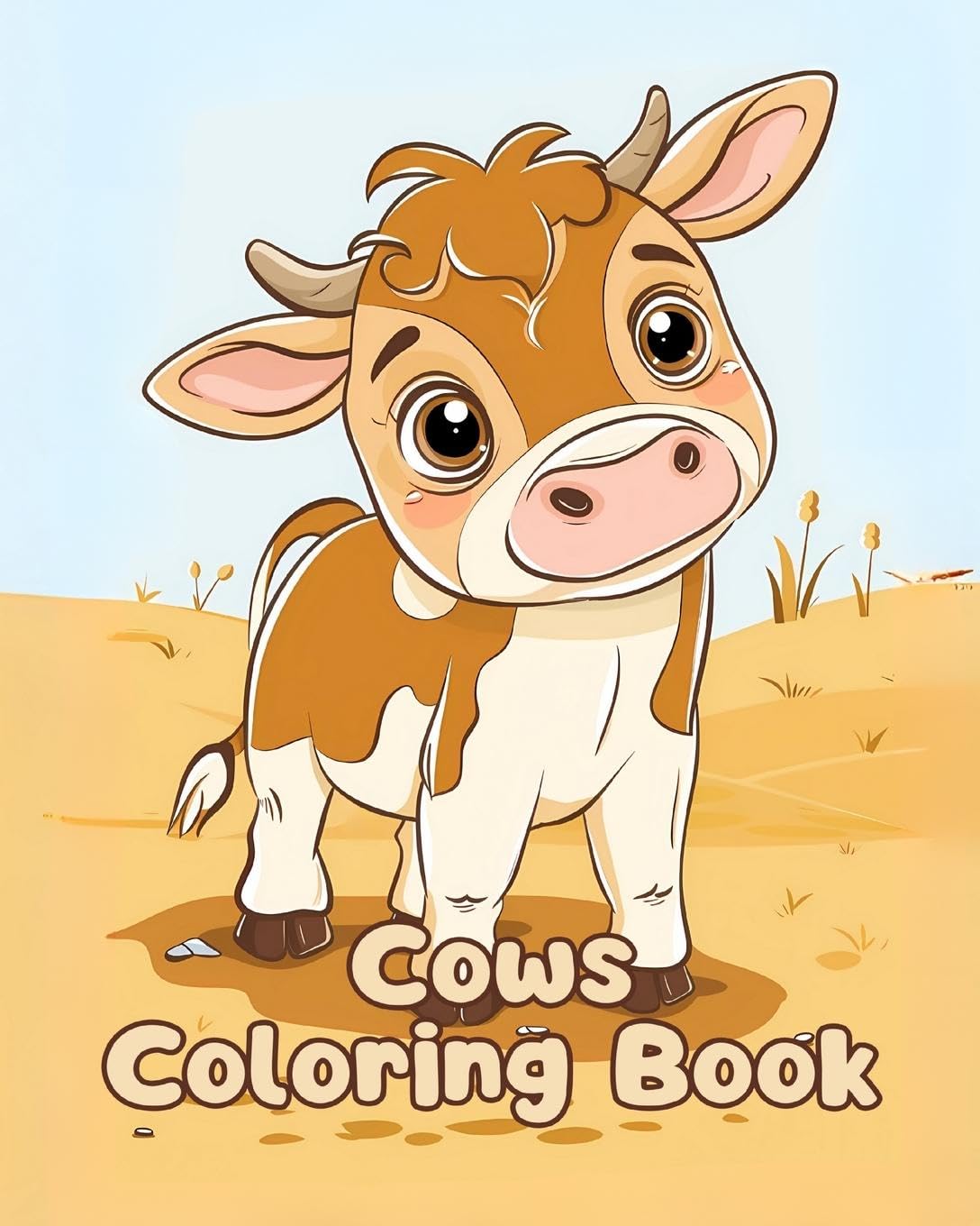 Cows Coloring Book: Simple Cows Coloring Pages For Kids Ages 1-3