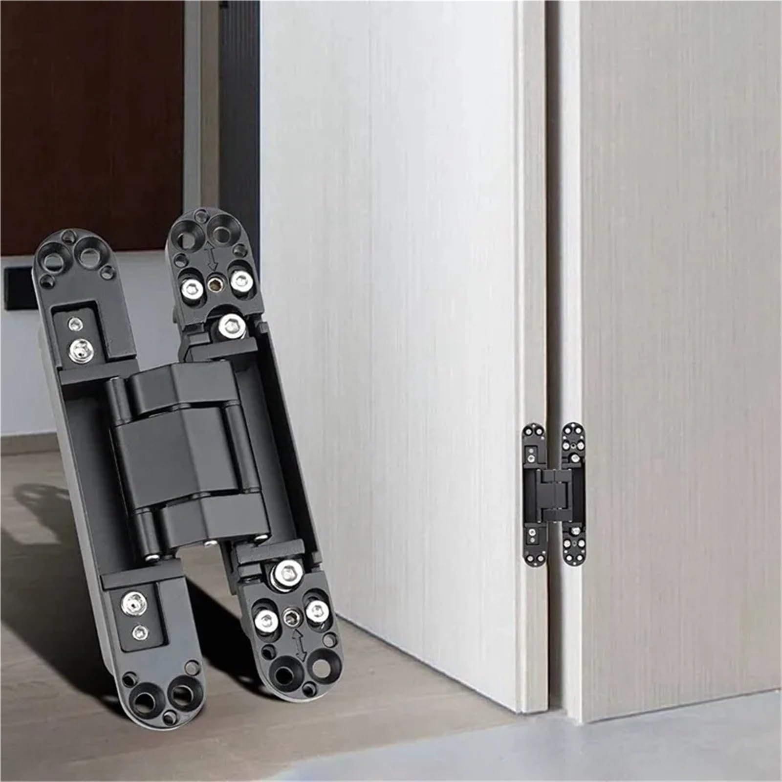 Bisagras 2 puertas con bisagras | Herrajes for muebles con bisagras, puerta de madera oculta, puerta plegable ajustable oculta