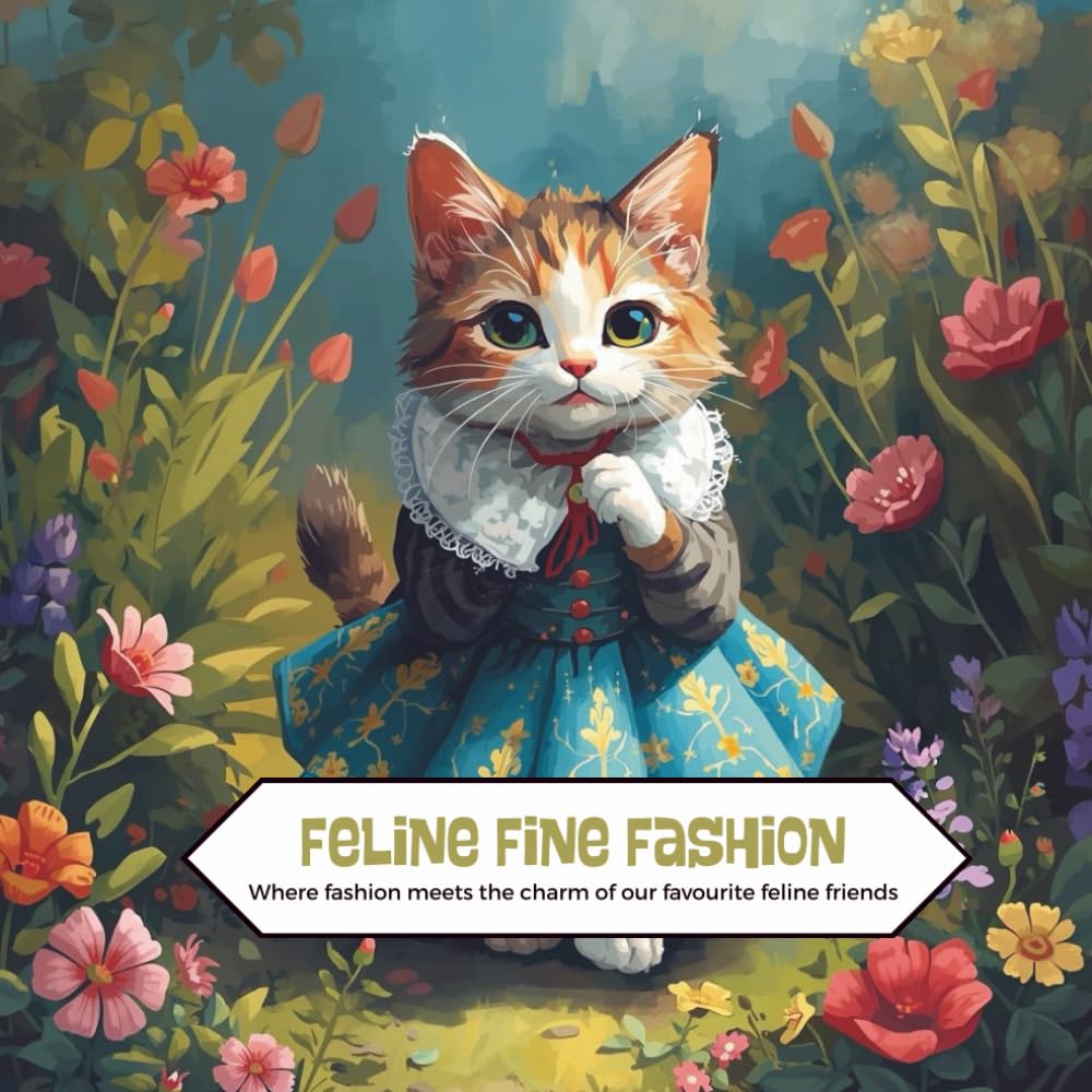 Feline Fine Fashion: where colouring meets the charm of our favourite feline friends wearing clothes (Colouring Books)