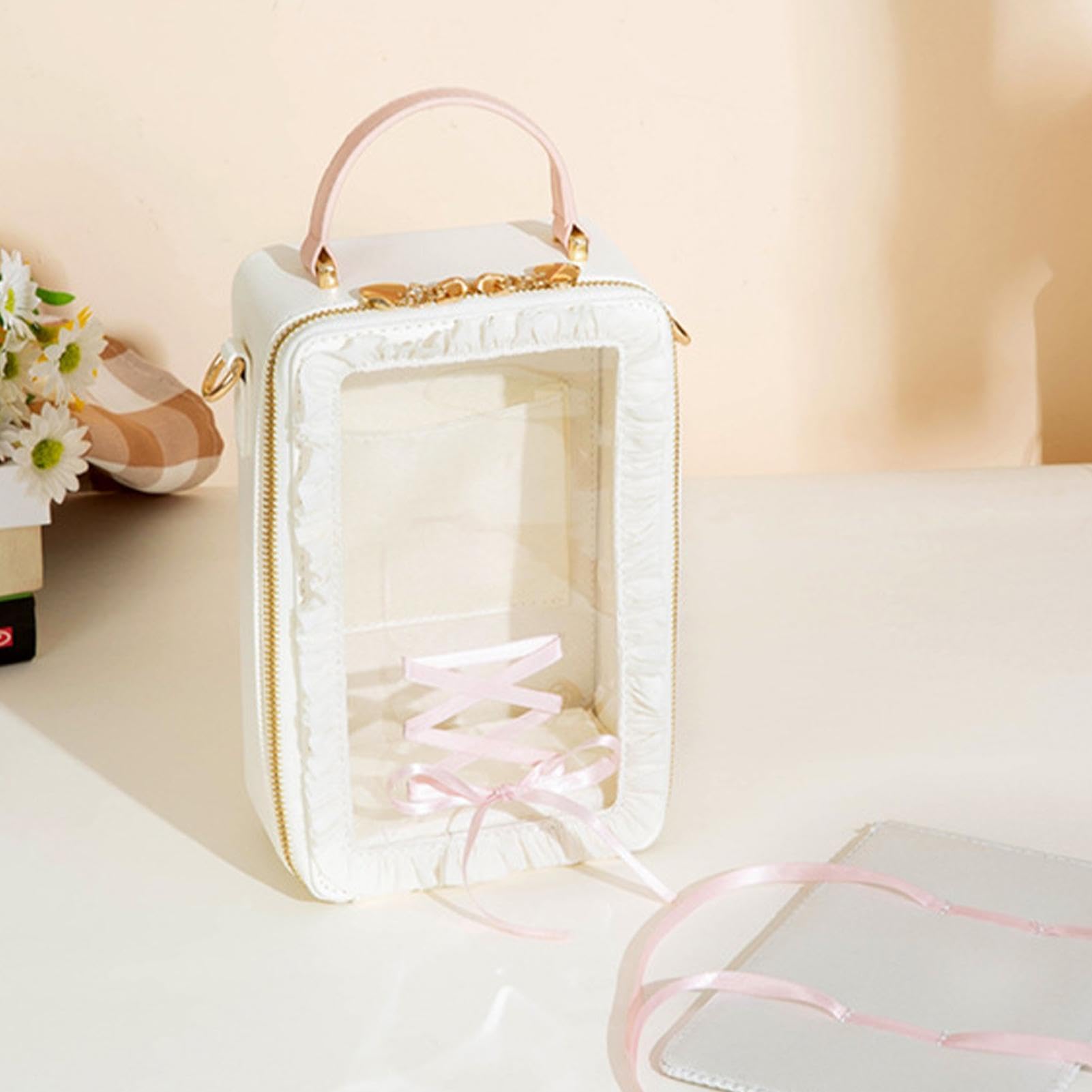 Expositora De Figuras Antipolvo con Asa De Transporte Y Ventana | Bolso Para Muñecas Para Proteger Peluches, Mini Figuras Y Artículos Coleccionables