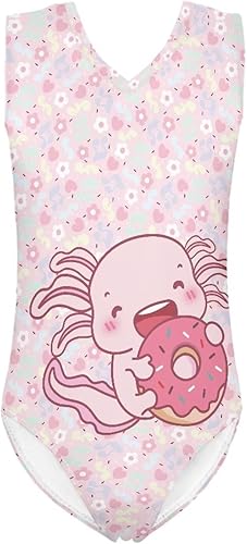 Fashion Print One-Piece Swimsuits for Girls,Soft Stretchy One Piece Bathing Suit Quick Dry Beach Swimwear 5-14 Years