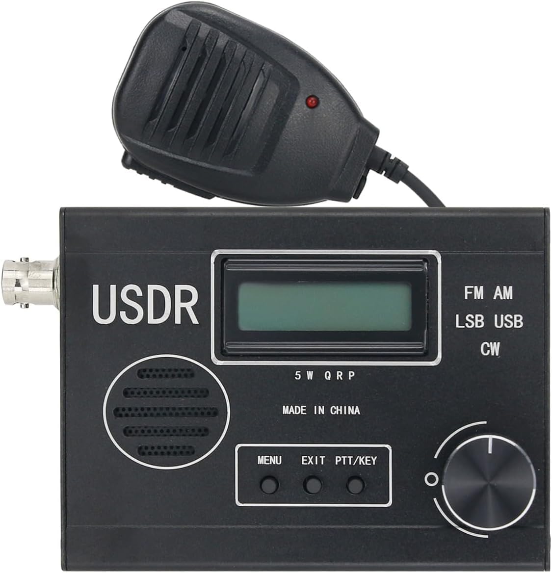 5W 8-Band SDR Radio Receiver SDR Transceiver FM AM LSB USB CW with Display Screen for USDR USDX, Black