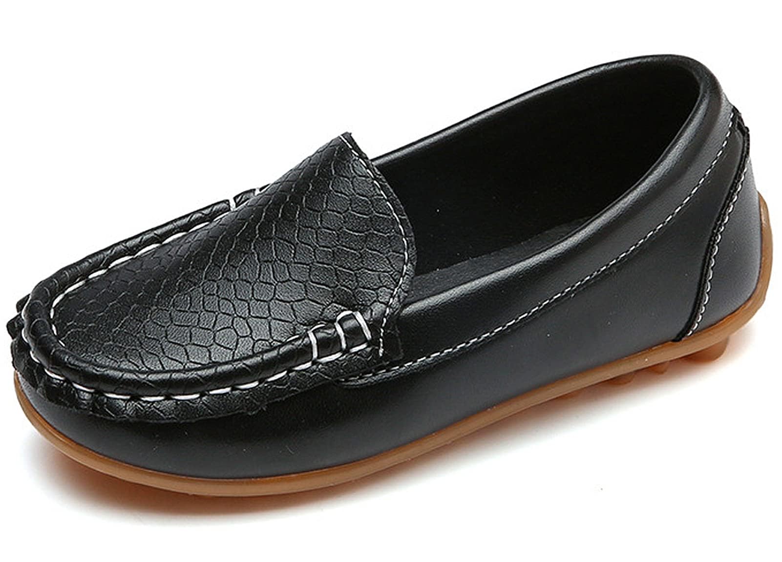 Vorgelen Mocasines de Cuero para Niños Moda Casual Zapatos del Barco Chicos Chicas Linda Comodidad Loafers Antideslizante Zapatos para Caminar