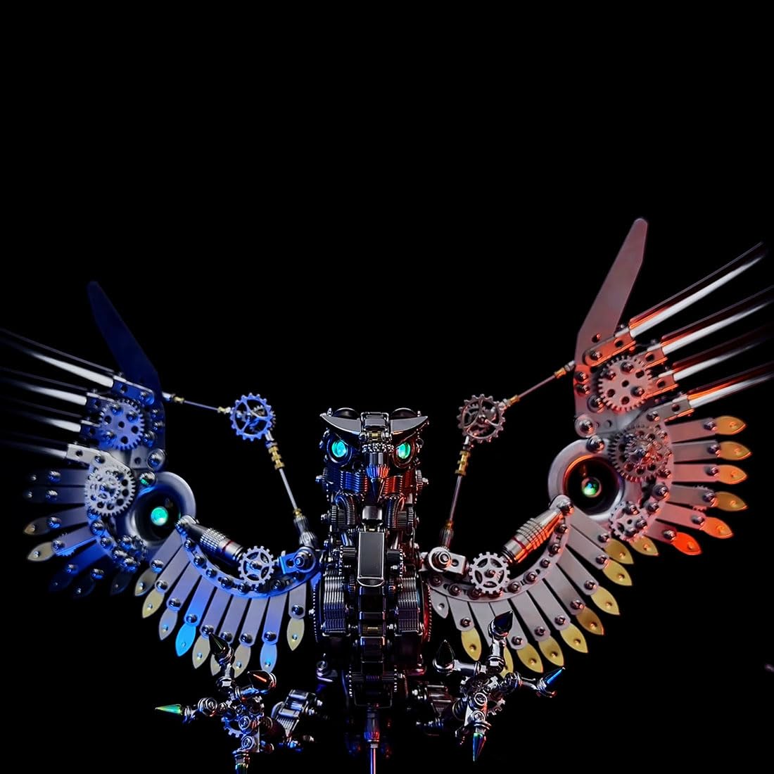 Metalowe puzzle 3D dla dorosłych, Steampunk, mechaniczny Gyrfalcon, zestaw modułów montażowych, 1800 szt., DIY, metalowe puzzle, łamigłówki, odpowiednie do dekoracji domu, rękodzieła, prezentów