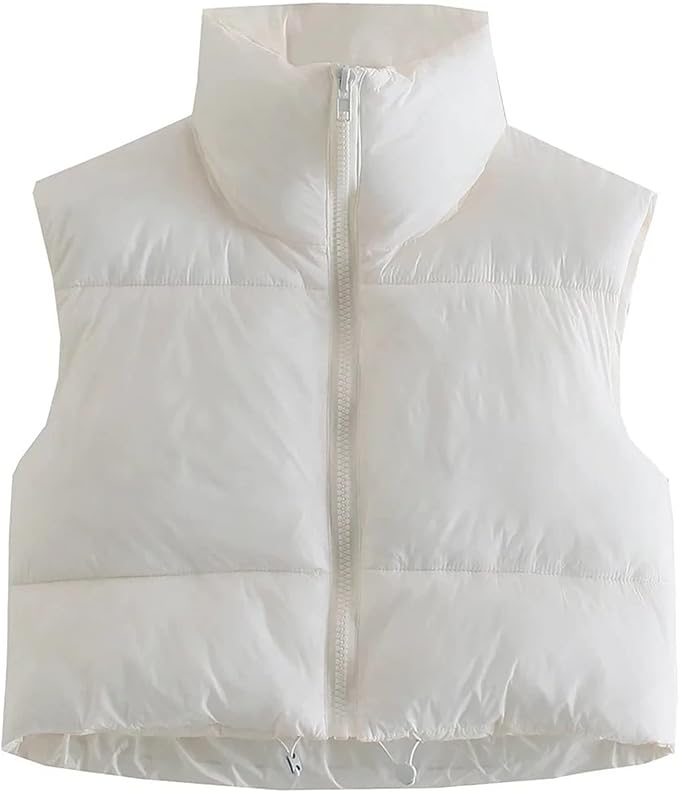 puffer vest cropped