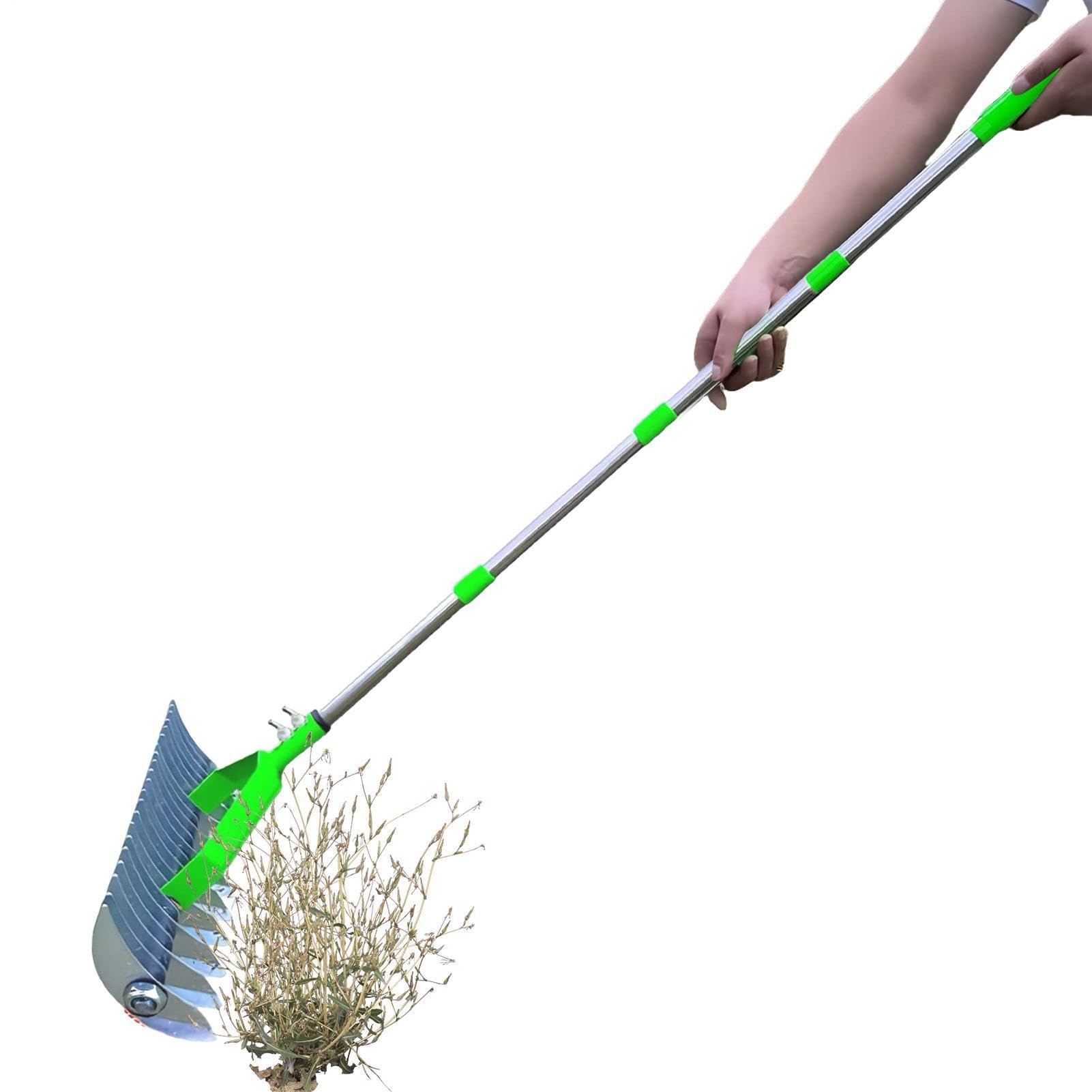 Rastrello da Tetto | Impugnatura Antiscivolo Manuale | Rastrello Rimuovi Fieno | Per Uso Esterno Per Terrazzo Giardino