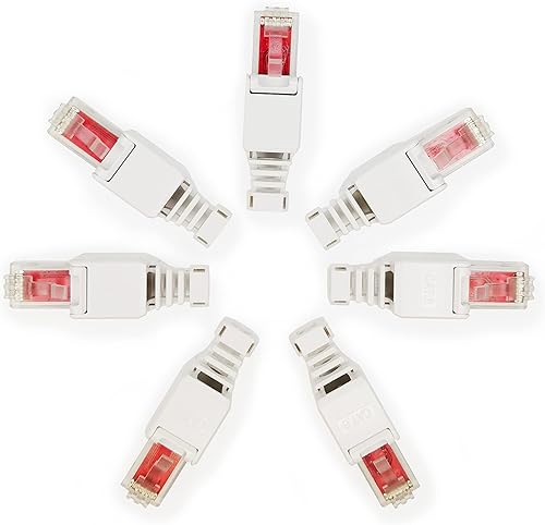 Conectores RJ45 sin herramientas para UTP CAT6CAT5eCAT5, conectores macho de cable Ethernet tipo perforado, terminación de red fácil de bricolaje,