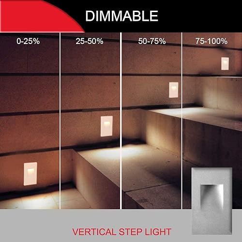 Miniatura 4 de Ciata Luces LED para escaleras para interiores, luces de escalón para exteriores, 3 vatios, iluminación blanca cálida para escaleras exteriores e