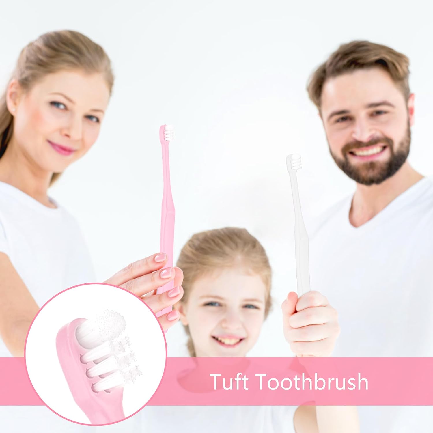 Dimeho 4 Pcs Tuft Toothbrush Tiny Small Head End Tapered Toothbrush Soft Gaps Nursing Orthodontic Toothbrushes Single Compact Interdental Interspace Brush for Dental Cleaning image 5