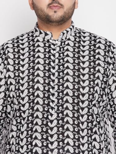 Image of Vastramay Plus Men's Pure Cotton Kurta Pyjama Set for Navratri