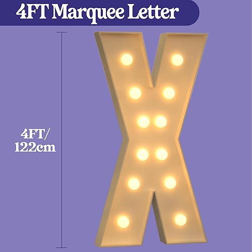 Miniatura 319 de Números iluminados grandes de 4 pies, números de marquesina 2 para decoraciones de cumpleaños de 21 para niños y niñas, números gigantes iluminados