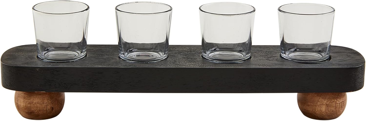 Mud Pie Votive Holder with Feet; 3" x 15"