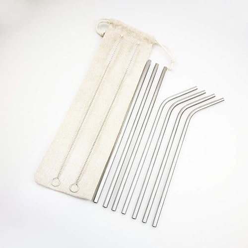 Miniatura 2 de Pajitas de acero inoxidable, reutilizables, ultra largas, de 8.5 pulgadas, de boca redonda, de metal, se adaptan a todos los vasos de 20 onzas Yeti