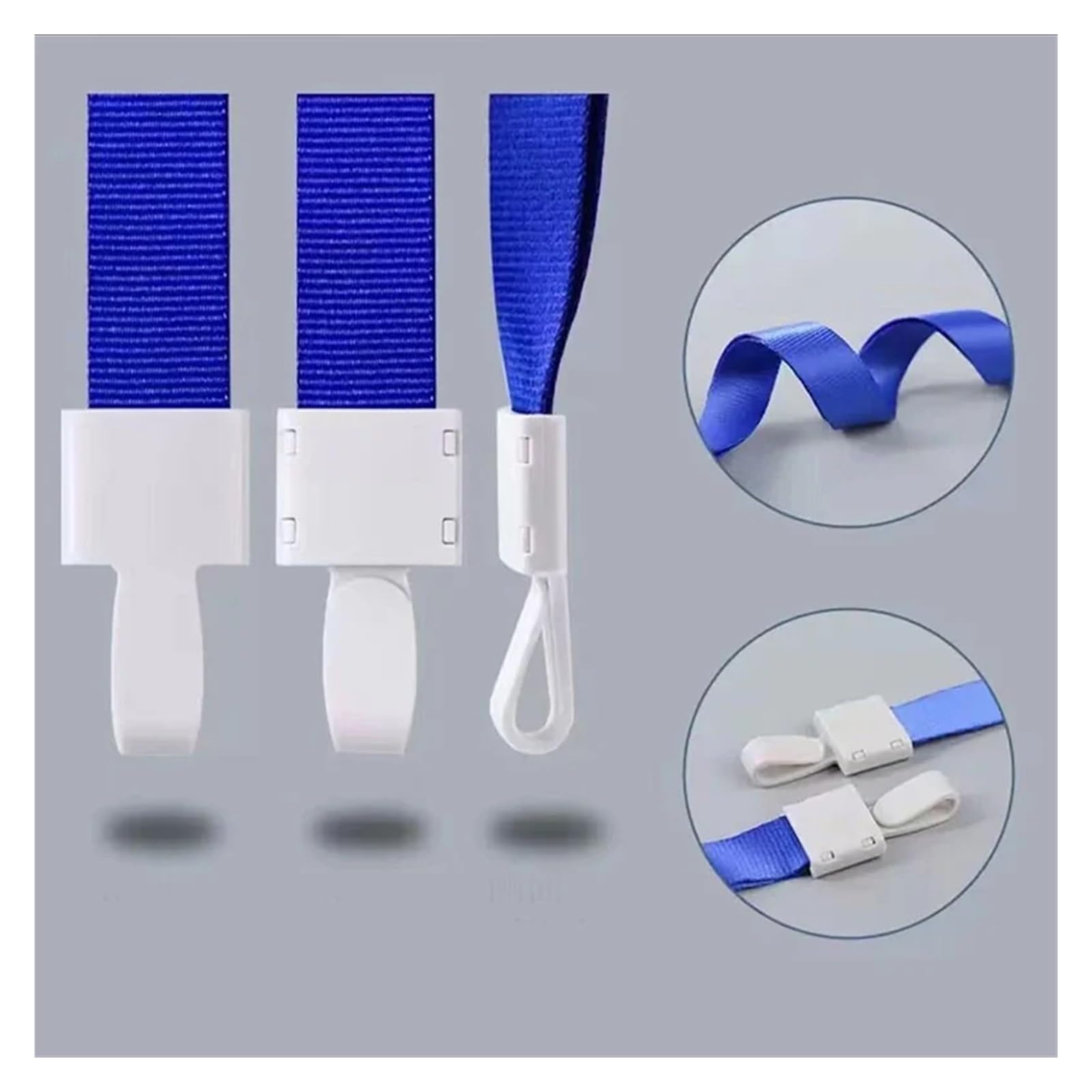 Lanyard Da Collo 50 pezzi di cordino da collo in nylon con clip in plastica, for badge identificativo, porta for ufficio(50pcs Dark Blue)