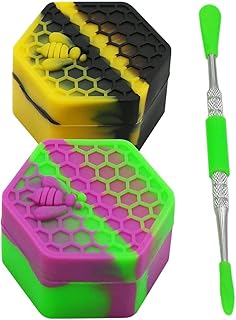 26ml Hexagon Silicone Container Non-stick Jars with Carving Tool