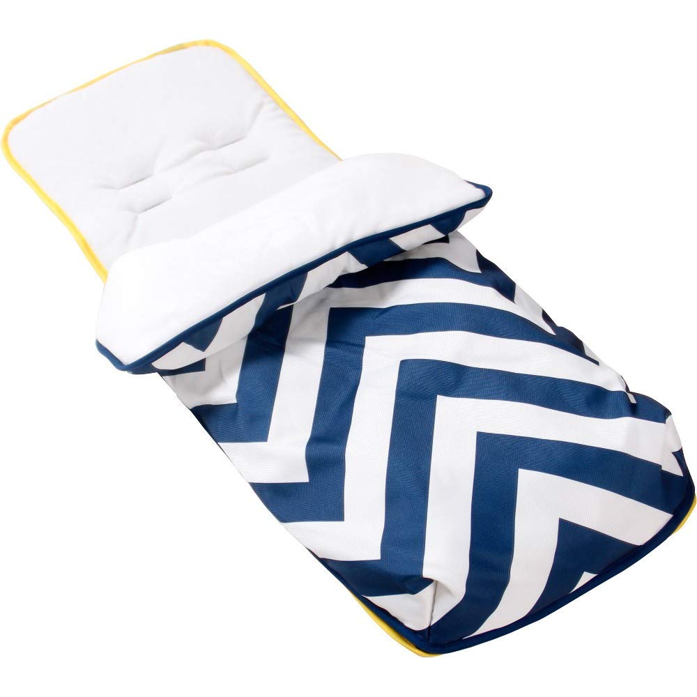 My Babiie Blue Chevron Cosytoes