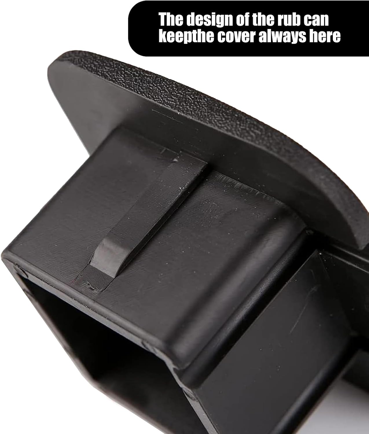 UGSHY 1 PC Car Tow Hitch Towing Cover, 2" x 2" PP Material Anti-Falling Square Mouth Receiving Tube Protection Insurance Cover, Car Replacement Accessories, Suitable for Most Models (Black)