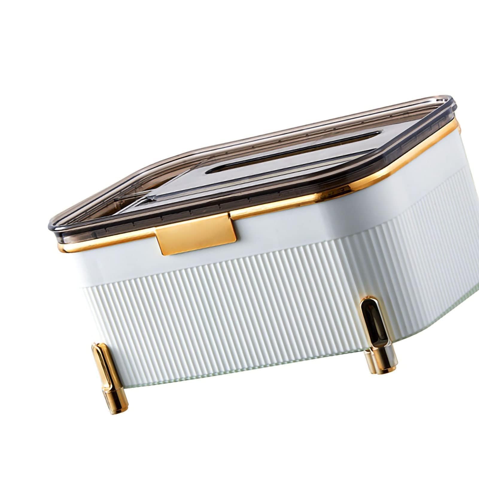 Boîte à mouchoirs design blanc élégant et organisateur de cosmétiques robuste