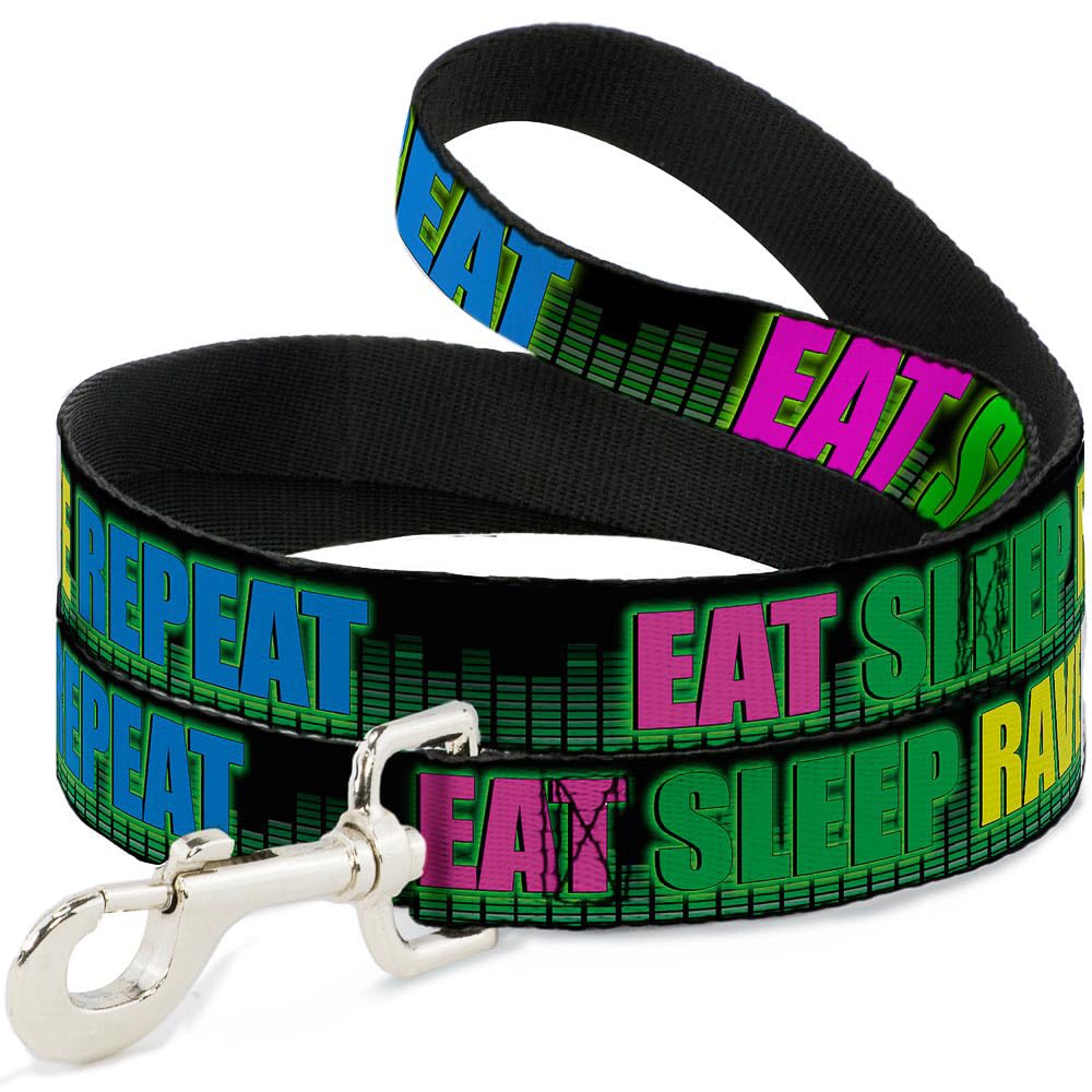 Laisse pour chien en nylon résistant Buckle Down motif néon pour balade sécurisée