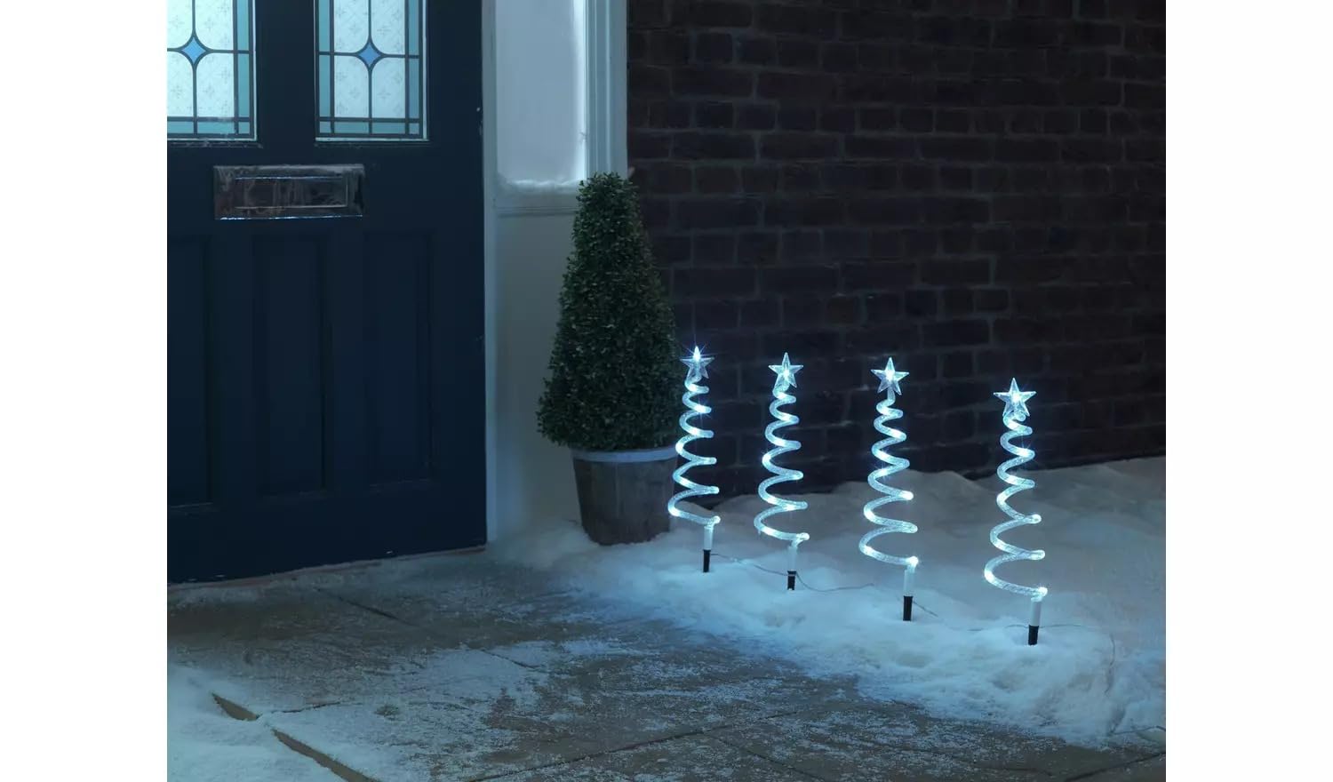 AIDNI Pack of 4 Christmas Spiral Tree Path Finder Lights