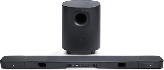 JBL Bar 1000MK2-7.1.4 Channel soundbar System with Detachable Surround Speakers, MultiBeam 3.0, Dolby Atmos and DTS:X, 480W RMS with 10 Sub & Works with Voice Assistant-Enabled Speakers (Black)