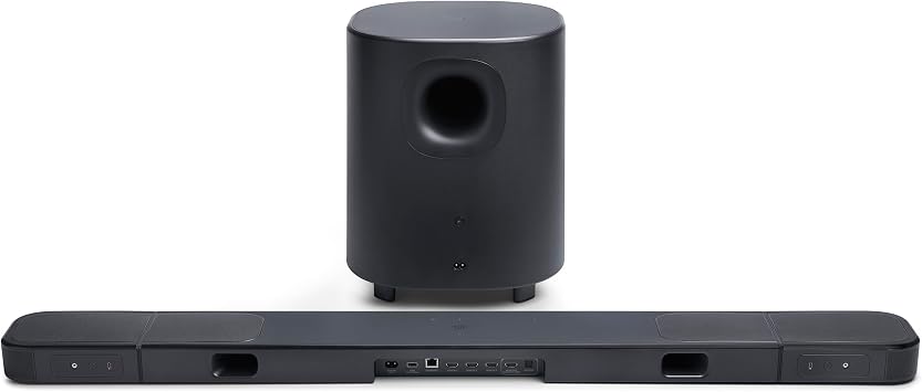 JBL Bar 1000MK2-7.1.4 Channel soundbar System with Detachable Surround Speakers, MultiBeam 3.0, Dolby Atmos and DTS:X, 480W RMS with 10 Sub & Works with Voice Assistant-Enabled Speakers (Black)