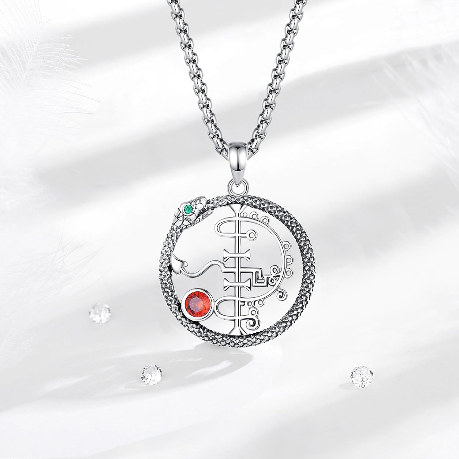 INFUSEU Mystical Hecate Triple Moon Goddess Necklaces, Divine Feminine Protection Gifts - Image 3