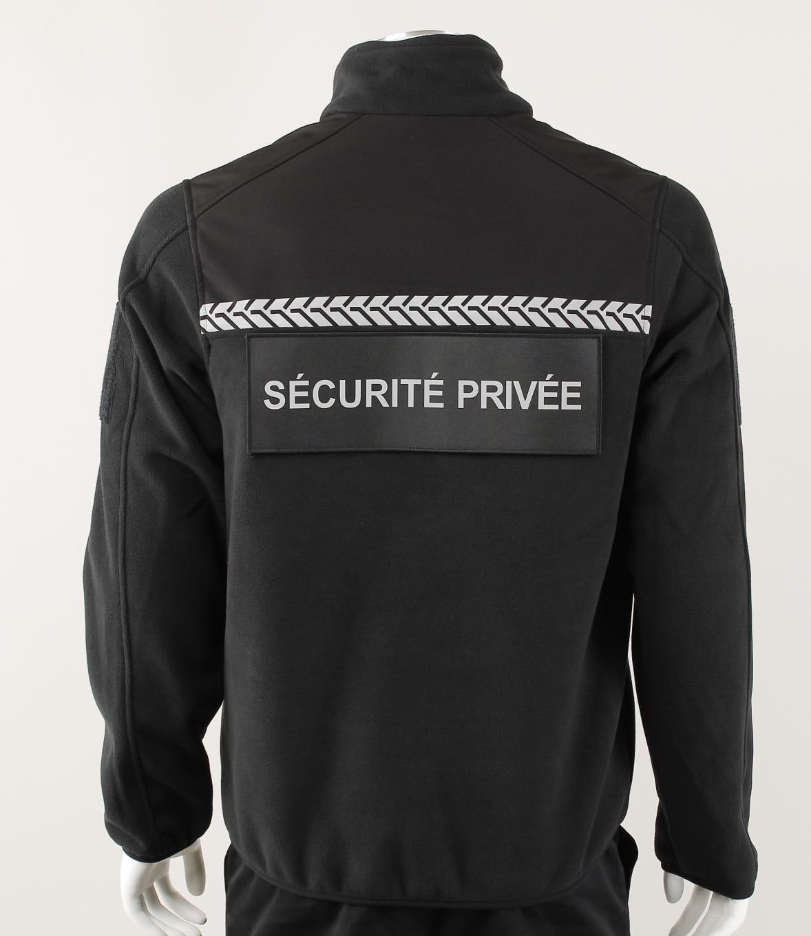 Veste Polaire Sécurité Privée avec Bande HV Noir - Safetek by GK