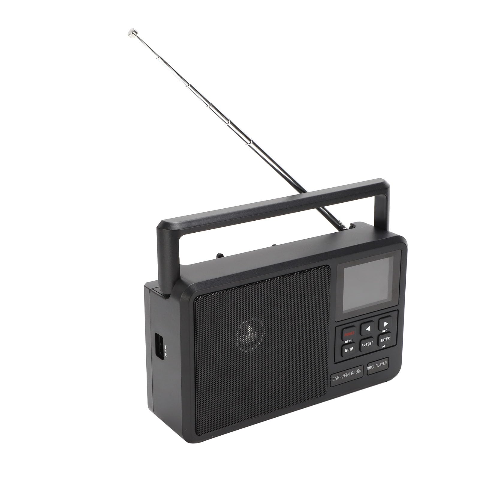 Radio FM Dab Portátil para Personas Mayores con Perilla Grande: Radio por Internet Fácil de Usar con Altavoz de 8 W, Bluetooth 5.0, Pantalla LCD, Despertador, Temporizador de (Enchufe