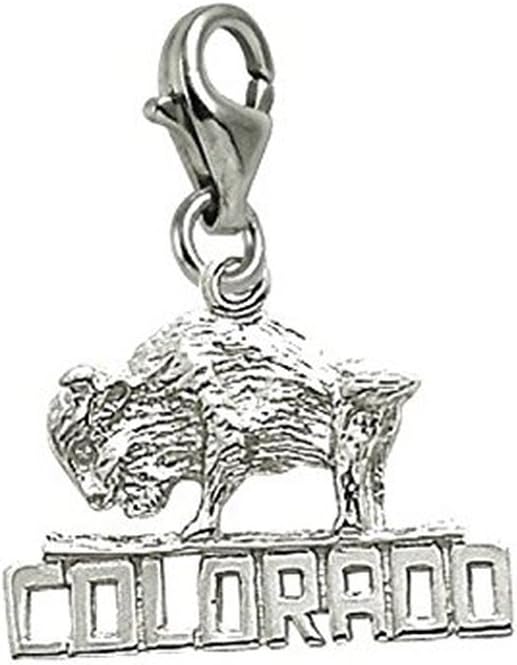 Colorado Charm With Lobster Claw Clasp, Charms for Bracelets and Necklaces