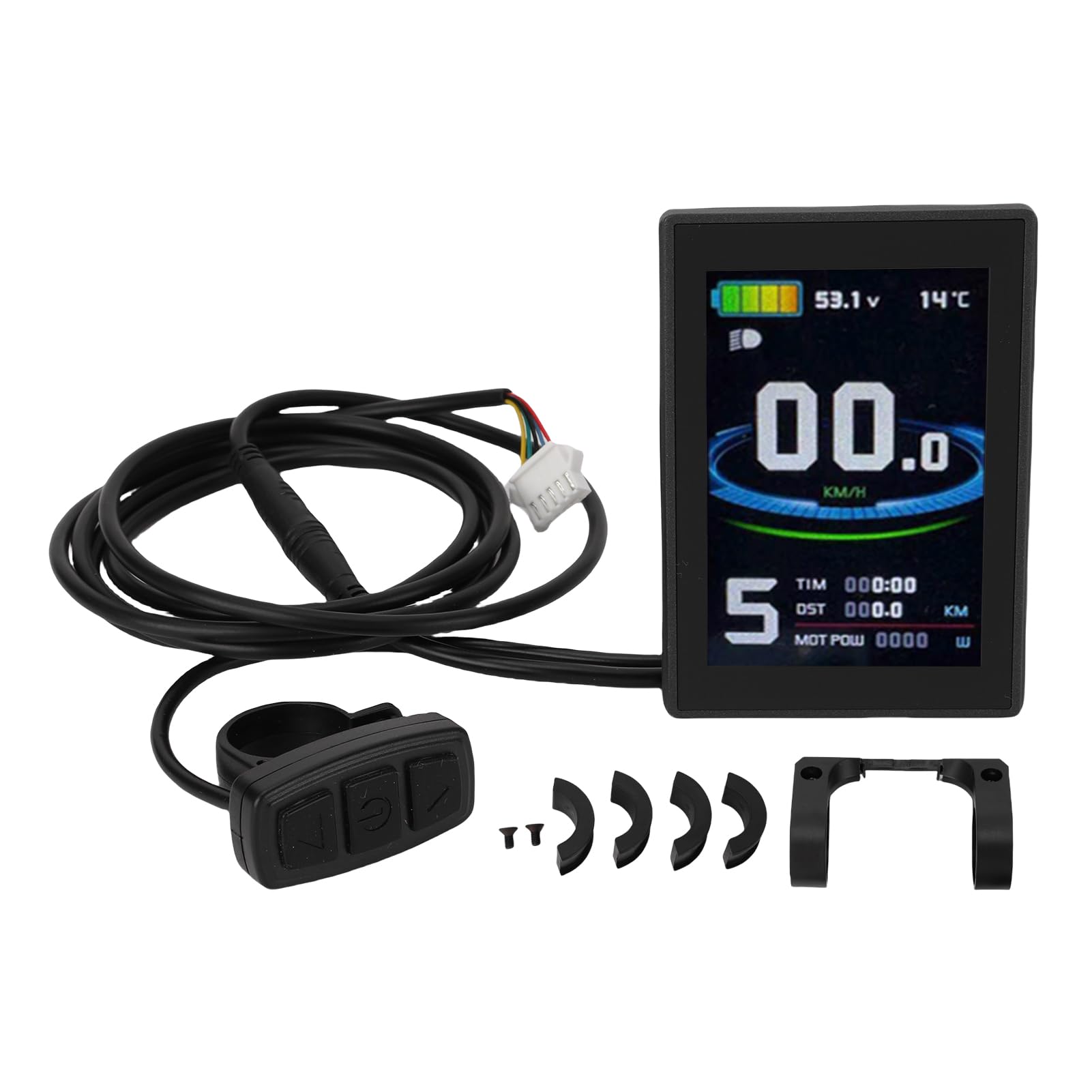 Naroote Uniwersalny Miernik do Hulajnogi Elektrycznej, Wyświetlacz LCD do Hulajnogi, Panel Sterowania ze Złączem SM i USB, Idealny Modyfikacji Rowerów Górskich