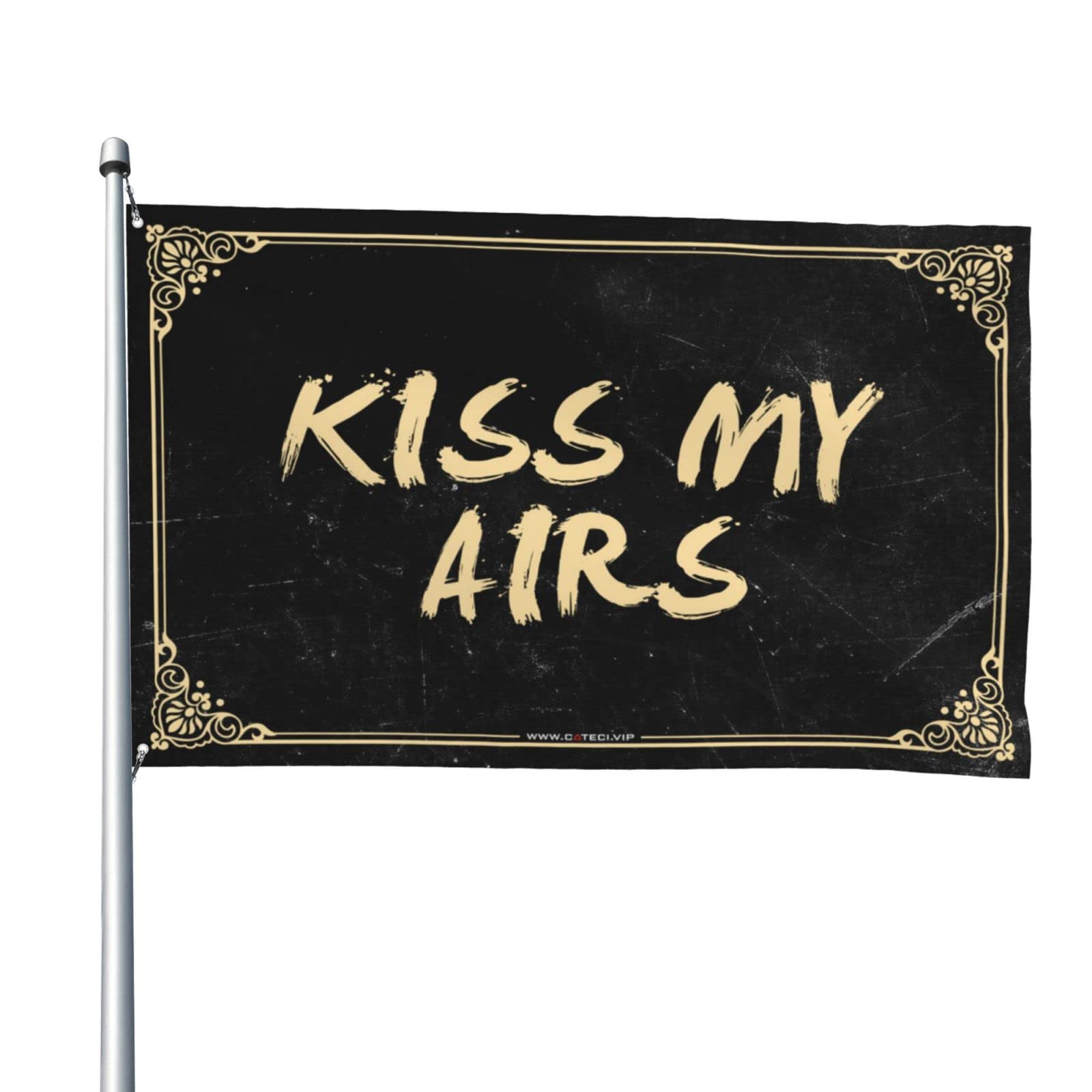 Drapeau Kiss My Airs pour masquer un mur vide de chambre - 8