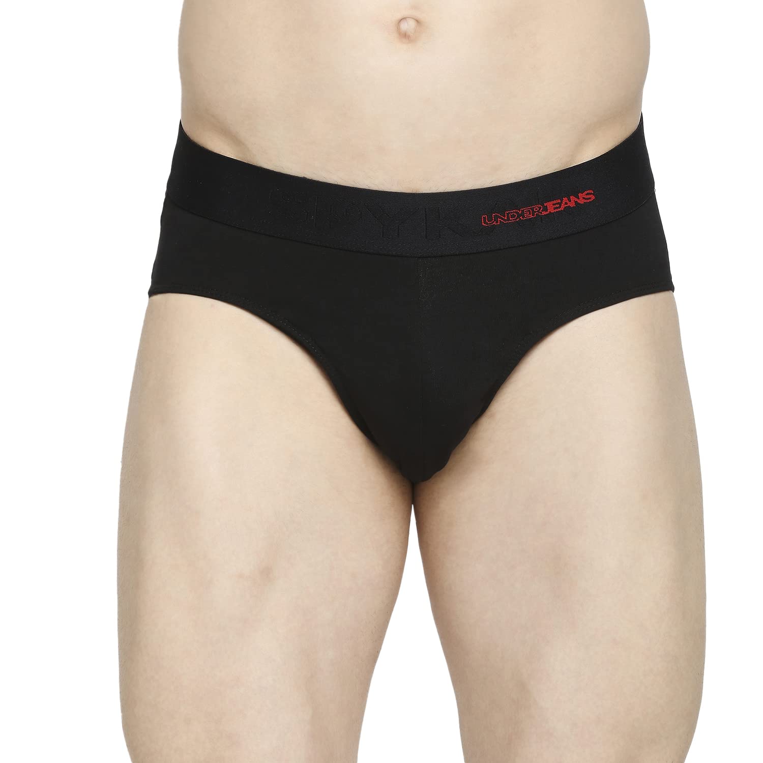 Men Cotton Blend Olive Brief Regular Fit-image-26