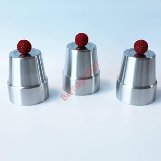Bemagic007 Cups and Balls - Stainless Steal - Magic Tricks, Stage Magic, Party Magic, Magic Prank.etc..