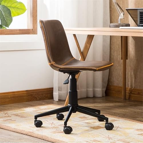 Roundhill Furniture Cesena Faux Leather 360 Swivel Air Lift Office Chair, Brown #TOP4