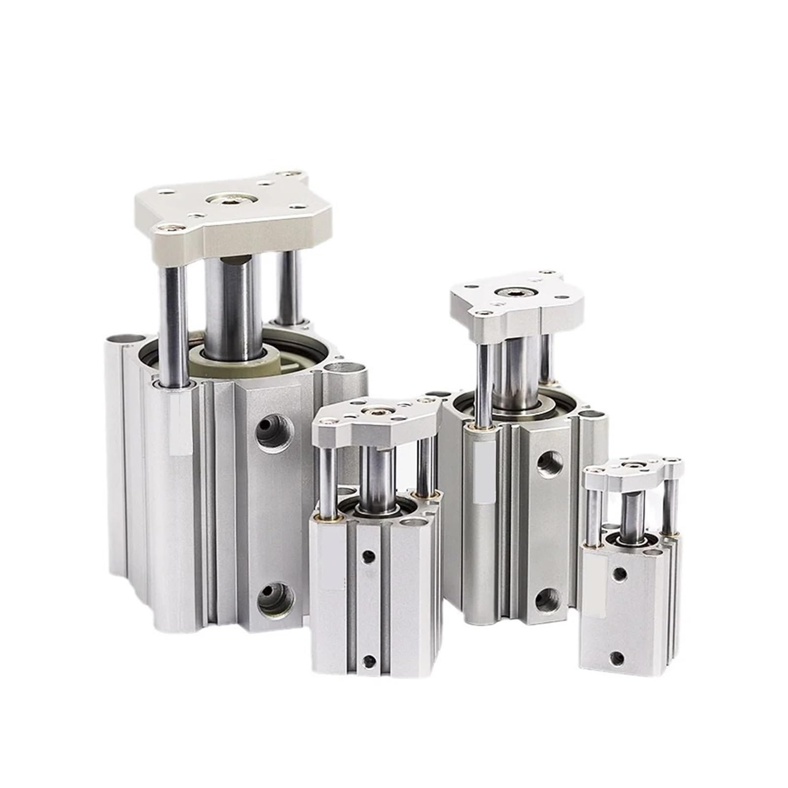 Cylindre pneumatique CQMB20-15 double effet avec tige de guidage fin sans aimant