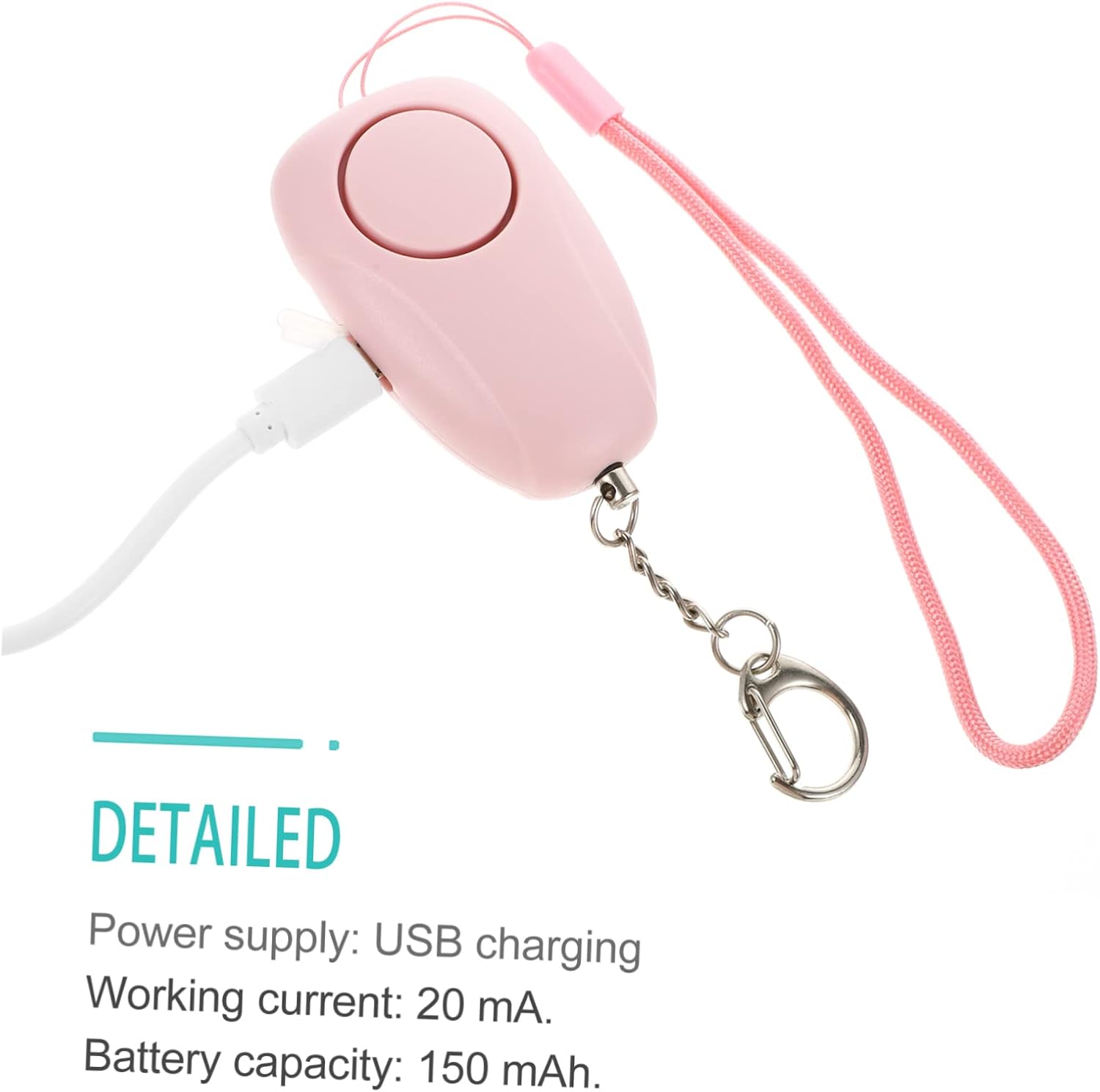 120dB Emergency Personal Security Alarm for Women, Pink