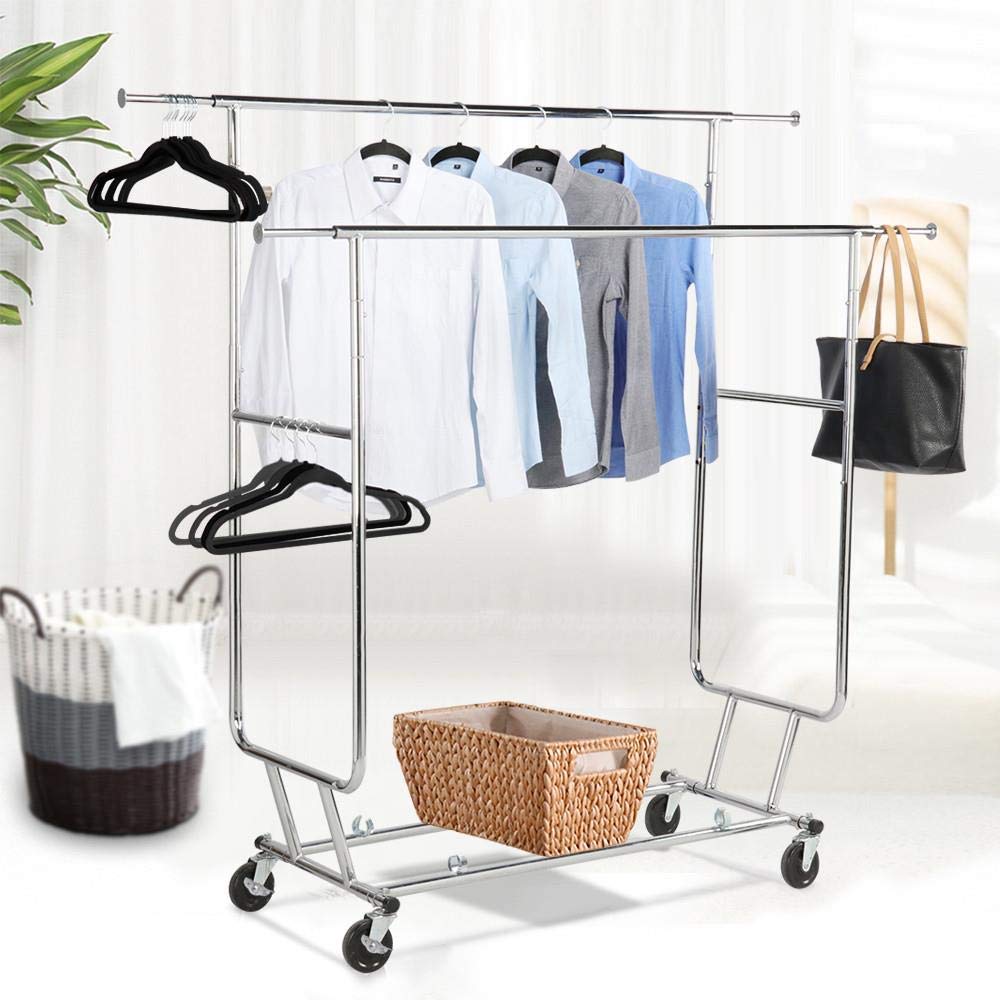 Buy Yaheetech Commercial Clothing Garment Racks on Wheels, Grade Single