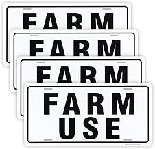 4-Pack Farm Use Id Tag Sign,12"x 6" .04" Aluminum Reflective Sign Rust Free Aluminum-UV Protected and Weatherproof