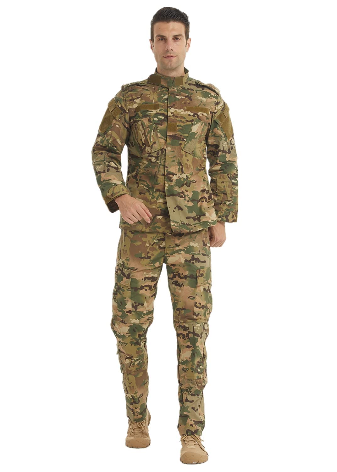 YUSHOW Militar Traje Hombre Airsoft Chaleco Manga Larga Pantalones Uniforme Caza Paintball BDU